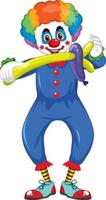 Funny clown cartoon character vector