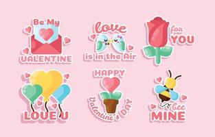 Valentine's Day Sticker vector