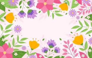 fondo floral de primavera colorida vector