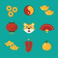 Chinese New Year Icon Set vector