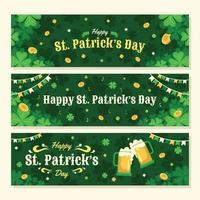 St. Patrick's Day Clover Banner Set vector