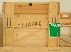 Fragile wooden box photo