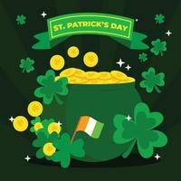 St. Patrick's Day with Coin Cauldron vector