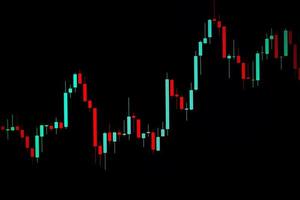 Business candle stick graph chart of stock market investment trading on background design - Trend of stock graph market exchange financial economy concept photo