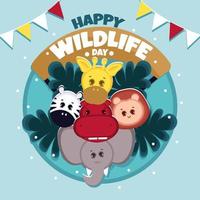 Happy Wildlife Day Illustration Concept vector