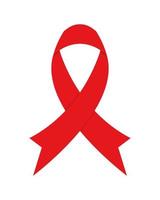 red ribbon flat icon vector