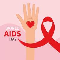 world aids day awareness vector