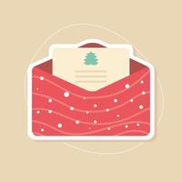 christmas envelope letter vector