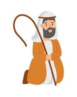 shepherd with stick vector