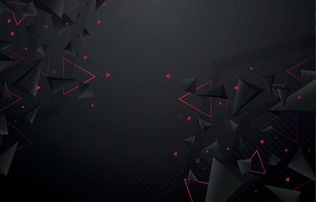 Black Triangular Modern Background