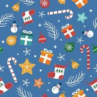 Seamless Pattern of Christmas Elements vector