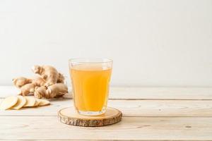 fresh and hot ginger juice glass photo