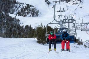 Grandvalira, Andorra . 2021 march 1. Skier at the Grandvalira ski resort in Andorra in times of covid19 in winter 2020 photo