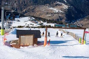 Grandvalira, Andorra . 2021 march 1 .  Snow Park at the Grandvalira Ski Resort in winter 2021 photo