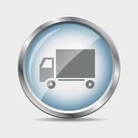 Delivery  Glossy Icon Vector Illustration