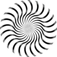Black and White Abstract Psychedelic Art Background. Vector Illu