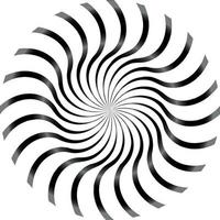 Black and White Abstract Psychedelic Art Background. Vector Illu