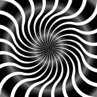 Black and White Abstract Psychedelic Art Background. Vector Illu