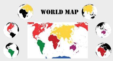 Map Of The World. Vector Illustration.