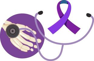 Epilepsy awareness ribbon isolated vector