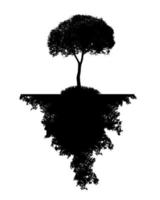 Abstract Silhouette Tree. Vector Illustration.