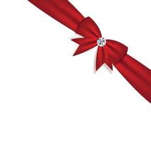 Gift Bow with Ribbon. Vector Illustration.