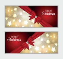 Christmas Website Banner and Card Background Vector Illustration