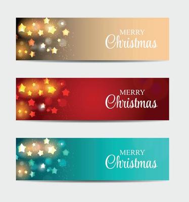 Christmas Website Banner and Card Background Vector Illustration