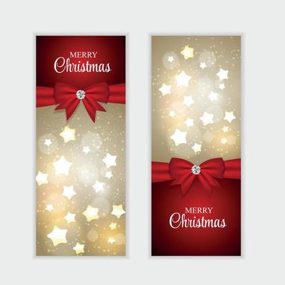 Christmas Website Banner and Card Background Vector Illustration