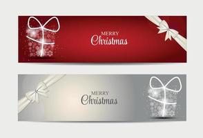 Christmas Snowflakes Website Header and Banner Set Background Ve vector