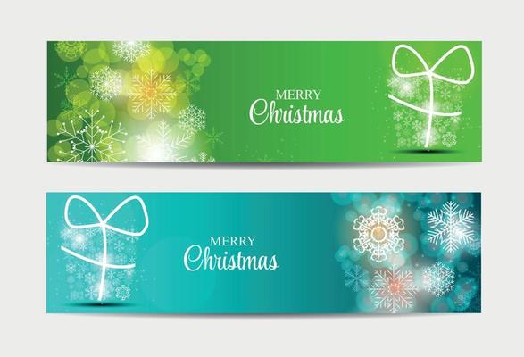 Christmas Snowflakes Website Header and Banner Set Background Ve