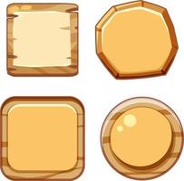 Set of different empty wooden board vector