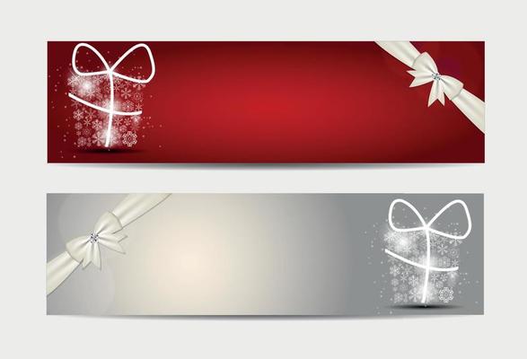 Christmas Snowflakes Website Banner and Card Background Vector I