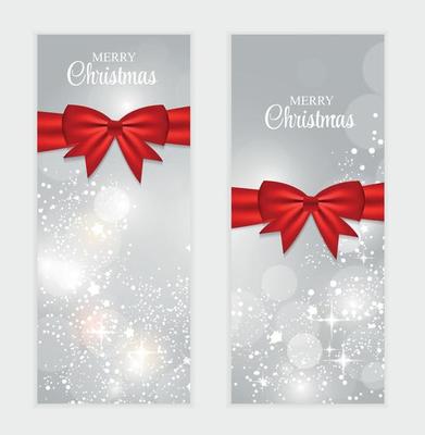 Christmas Gift Card Set Vector Illustration