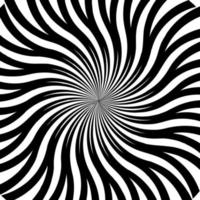 Black and White Abstract Psychedelic Art Background. Vector Illu