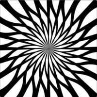 Black and White Abstract Psychedelic Art Background. Vector Illu