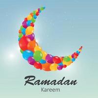 Moon Background for Muslim Community Festival Vector Illustratio