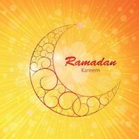 Moon Background for Muslim Community Festival Vector Illustratio