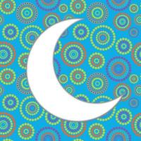 Moon Background for Muslim Community Festival Vector Illustratio