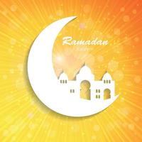 Background for Muslim Community Festival Vector Illustration