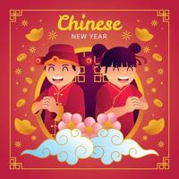 People Celebration Chinese New Year vector