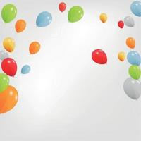 conjunto de globos de colores, ilustración vectorial. vector