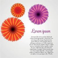 Abstract Colorful Background with Flowers. Vector Illustration