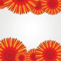 Abstract Colorful Background with Flowers. Vector Illustration