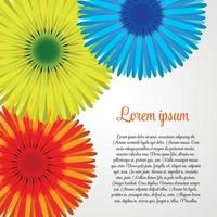 Abstract Colorful Background with Flowers. Vector Illustration