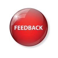 Realistic Glossy Feedback Computer Icon  Button Vector Illustrat