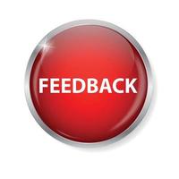 Realistic Glossy Feedback Computer Icon  Button Vector Illustrat