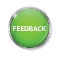 Realistic Glossy Feedback Computer Icon  Button Vector Illustrat