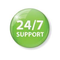 Vector 24-7 SUPPORT Sign, Label Template