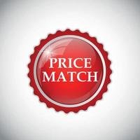 Price Match Label Vector Illustration